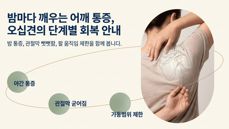밤에 잠이 깨는 오십견 통증, 단계별 운동과 진료 기준