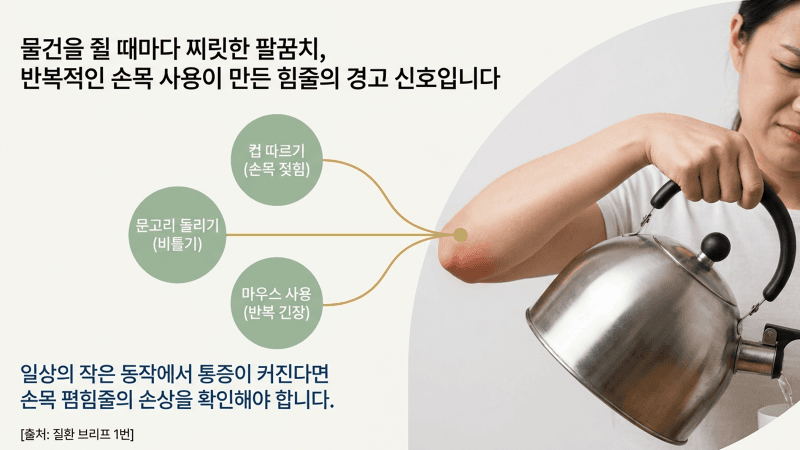 반복되는 손목 사용 뒤 팔꿈치 통증, 테니스엘보는 어떻게 관리할까요?
