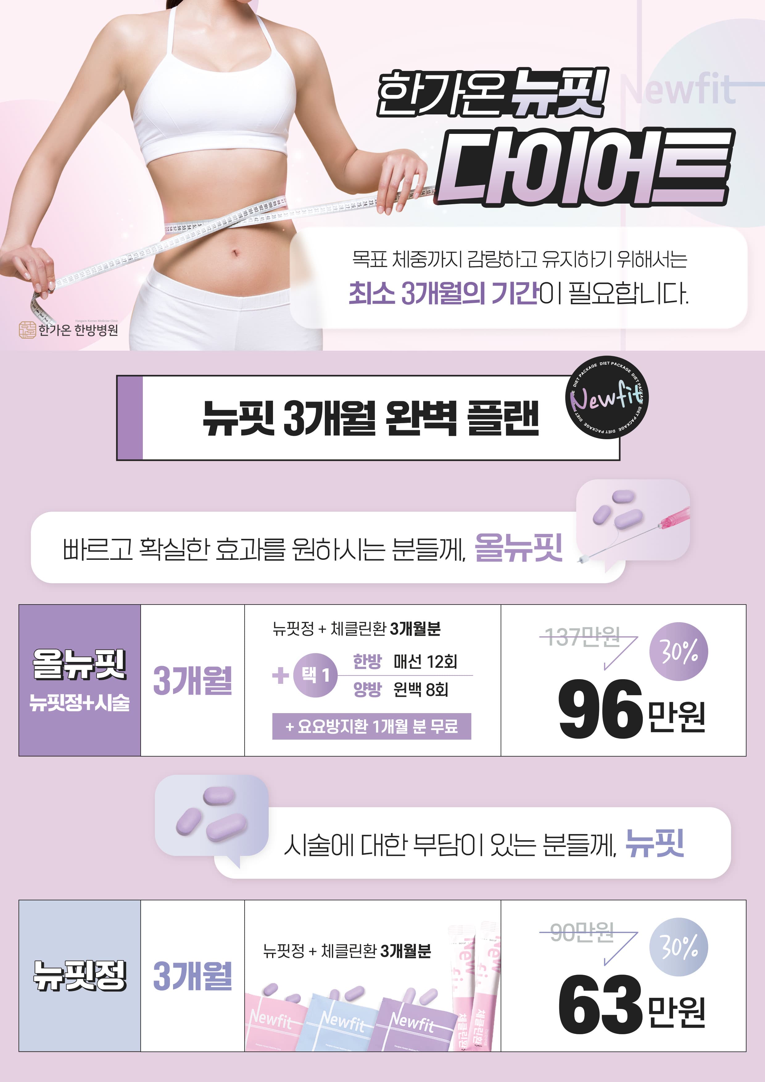 뉴핏 가격표