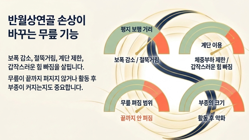 만성화 과정에서 나타나는 악화 신호를 정리한 슬라이드 자료