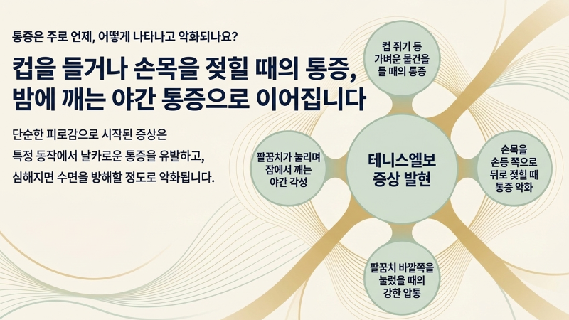 만성 통증과 관련된 수면 및 활동 변화를 다룬 본문 내용을 보완하는 시각 자료입니다.